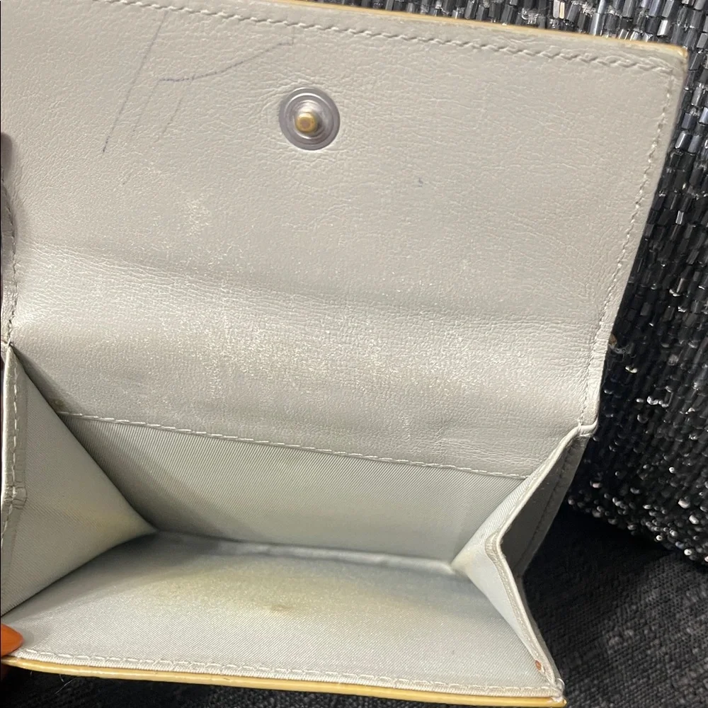 Dior Mustard Embossed Wallet